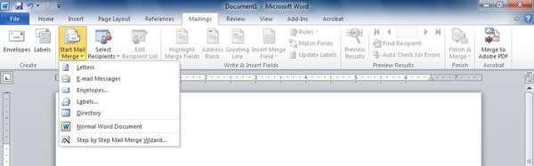 Selecting a Main Document