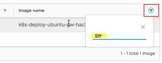 6 Specify the image username. VMware Integrated OpenStack with Kubernetes displays a list of image IDs. Select an ID and click Next.