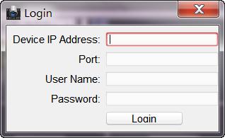 2) Click Login button to pop up the speed dome login dialog box. 3) Enter the required information.