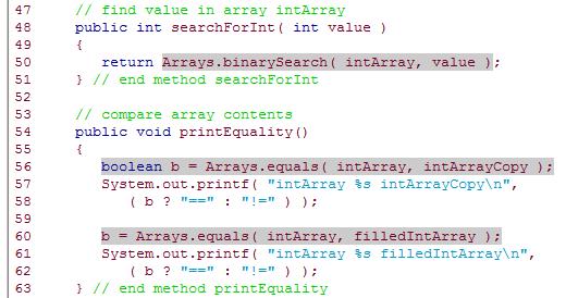 Arrays Example (continued) Arrays Example (continued) 5 6 Arrays Example (continued) Java Collections Framework Group of objects can be kept in an array, but arrays are not
