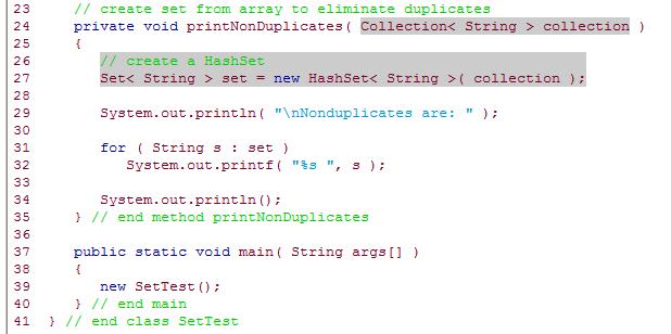 HashSet Example (continued) What is a List? 21 22 java.util.