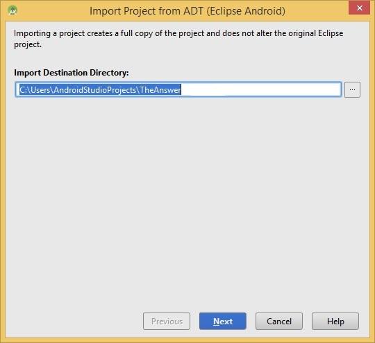 If the project was originally created in Eclipse, a dialog