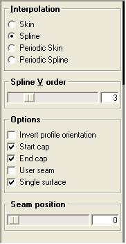 5. In the Spline order field, insert the value 3. 6. From the Modeling Tool panel, click the Start and End cap to close the cake form. 7. Click the Shell icon. The Console prompts: Select surface. 8.
