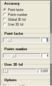 In the Modeling Tool panel, in the Point factor field, insert the