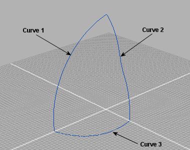 5. In the Perspective view, pick Curve 3. Curves Network The Curves Network creates a surface from a network of curves. Exercise 23.