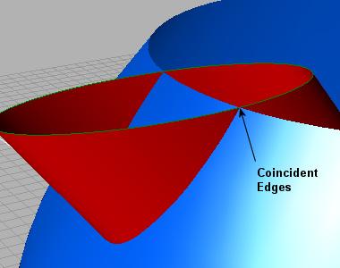 Not correct Correct When you want to intersect two surfaces together, be sure that the surface is completely inside the other surface.