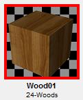 From the 24-Woods category, double-click the Wood01 material. 7.