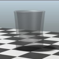Instead of modelling a complex 3D grid, you can model a simple surface and use a transparency shader instead. Step 1: Using the transparency shader 1. Open the file Chair03.st. 2.