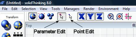 Editing Parameters and Points Parameter and point editing allows you to modify the position of the object s control points (for a NURBS primitive) or vertices (for a PolyMesh), even if the object is