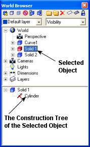 Exercise 7.1: Understanding the Construction Tree Purpose To better understand how the Construction History works, let us take a look at this simple example. Step 1: Using the Construction Tree 1.