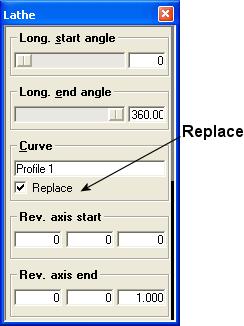 The Revolution axis direction: prompt is displayed. 8. Press ENTER to confirm. If you did not click Profile in the Front view, the revolution direction could change.