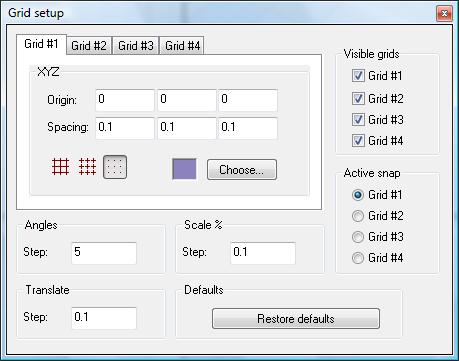 Chapter 11 Grids Grid Setup Grids help you place points and objects into the scene with precision. They are extremely useful for placing and aligning objects in an accurate manner.