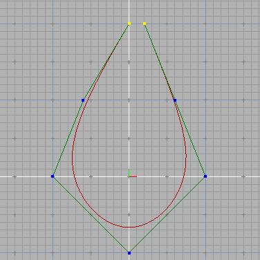 In the Top view, draw a NURBS curve similar to the curve in the image below. Press the spacebar to end. 3. Hold down the CTRL key and pick the first and last point. 4.