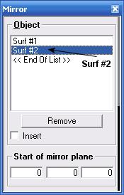 Step 4: Delete an object from the mirror list 1. Click the mirrored object. 2.
