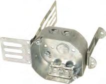 Armoured Cable Clamps. 2 4 DIAMETER STEEL STUD OCTOGONAL BOX WITH KNOCKOUT & BRACKET 2 1 /8 Deep, 21 CU. IN.
