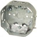Metal Boxes OCTAGONAL BOXES REF. # 4 DIAMETER OCTOGONAL BOX WITH CLAMPS 1 1 /2 Deep, 15.0 CU. IN.