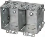 Metal Boxes 347V HIGH VOLTAGE BOXES REF. # 2 1 /2 DEEP 2 GANG WITH EARS & KNOCKOUTS, GANGABLE - 347V 3 High X 4 1 /2 Wide 32 CU. IN. 4 x 1 /2 knockouts (on ends).