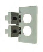 Weatherproof Boxes, Covers & Kits NONMETALLIC WEATHERPROOF COVERS COLOUR Weatherproof Duplex Outlet Cover 23011 Grey 50 Polycarbonate cover with gasket.