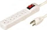 3ft - 140 JOULES, 15A/125V/1875W 40031 White 24 6 OUTLET