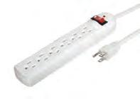 15A/125V/1875W 40020 White 24 3-WIRE TRIPLE TAP ADAPTER