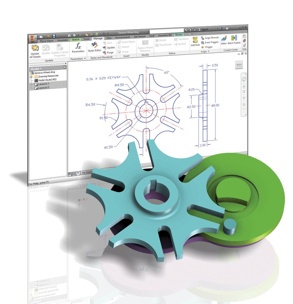 Tools for Design Using AutoCAD 2015 and Autodesk Inventor 2015 Hand Sketching, 2D Drawing and