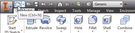 The assortments of tool panels can be accessed by clicking on the tabs.