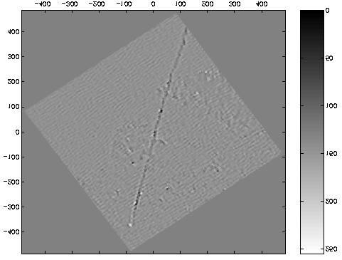 Interpolation-filtering of the SIR-C/X-SAR image 1 r 1 1 1 1 r 1 1 50 Rotation angle: CO 35 400 XO ^ - K)0 Number Q of basis functions: approximately 13 for the wake 200 100 ~ 0 > - 150 near 1 for