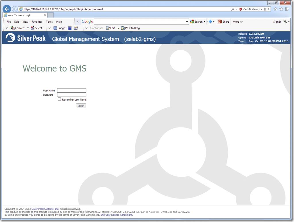 Quick Start Guide 2 Configure the virtual GMS server With the GMS initial configuration wizard, you can configure the following: GMS Name, Address, and Password Date/Time, GMS License [Optional]
