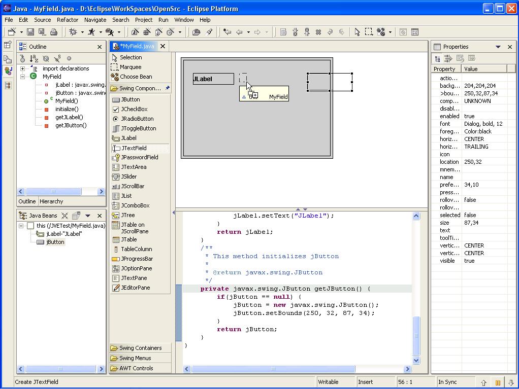 Visual Editor (VE) A framework for GUI