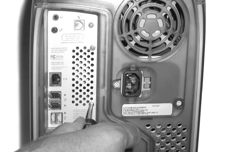 Installation Digital Audio Models This section covers the installation of the G4 into Power Mac G4 Digital Audio models (back panel appears like Figure 20).