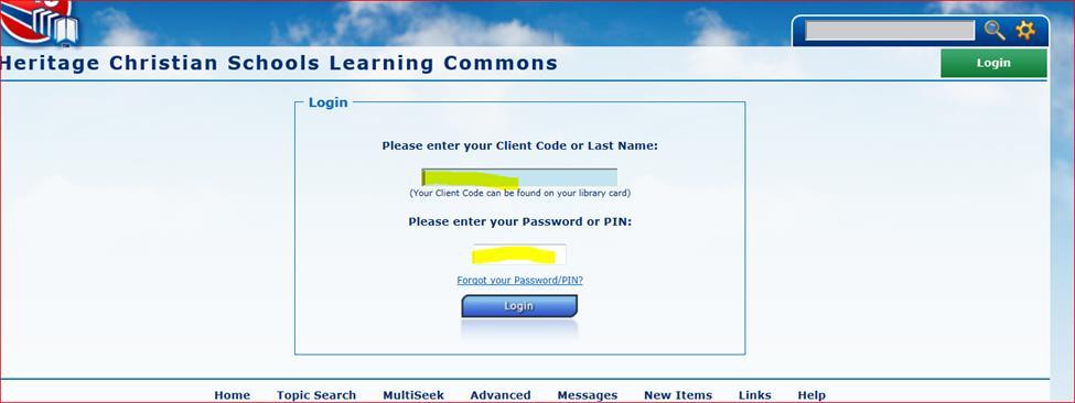 Log in using your last name or the client code from the L4U