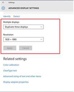 Step 5: Press Windows+P to toggle through display settings. Select either Duplicate or Extend depending on your viewing option *NOTE: different operating systems may differ Step 6: 1.