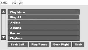 DVD interaction Select Play Menu. Select from: Play All: Choose to play all supported media content on your portable media player alphabetically.