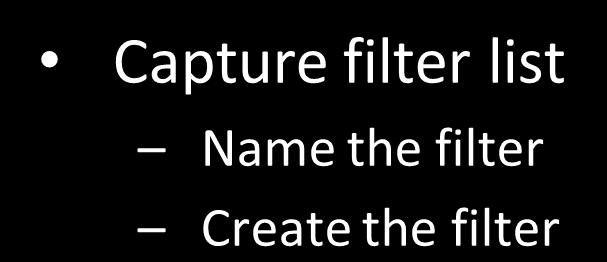 Capture Filters