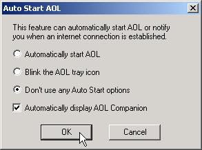 Start Options..." Step 2: Select "Don't use any Auto Start options," and then click the "OK" button.