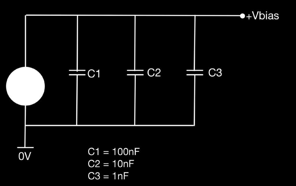 For multi-channel use the anodes can be individually readout. An example circuit for a single channel is shown in Figure 4.