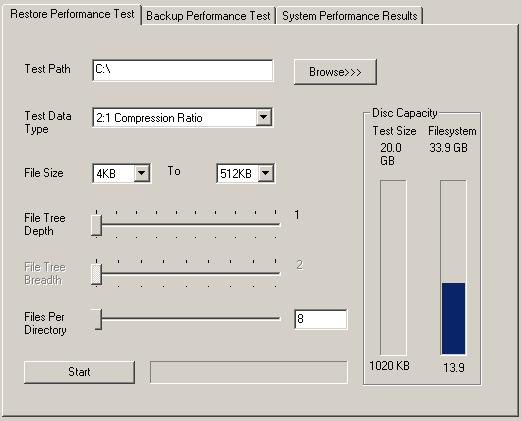 Use these tests in conjunction with the Drive Performance Test to identify any system bottlenecks. The backup performance test is read-only and is safe to run on any part of your file system.