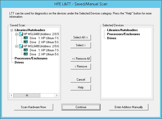 Figure 3: Saved/Manual Scan screen Additional device scan considerations After the initial scan is complete and saved, future full system hardware scans become unnecessary in most cases.