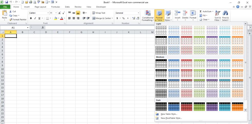 Formatting as a Table To make managing and analyzing a group of related data easier, you can turn a rangeof cells into a Microsoft Office Excel table.