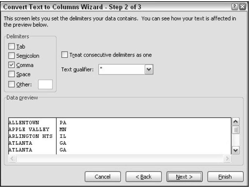 8. For example, if you re separating text that is variable in length such as a first name and last name, select Delimited.