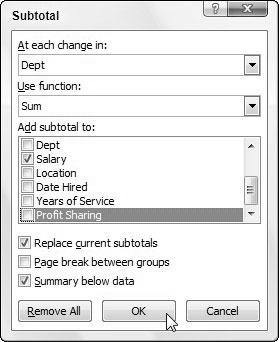 Subtotaling in Microsoft Excel You can use Excel the Subtotals feature to subtotal data in a sorted list.