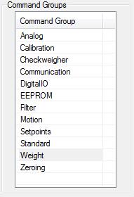 Not all available commands are represented in the Command Overview list view, such as the streaming commands SN and SG as mentioned earlier.