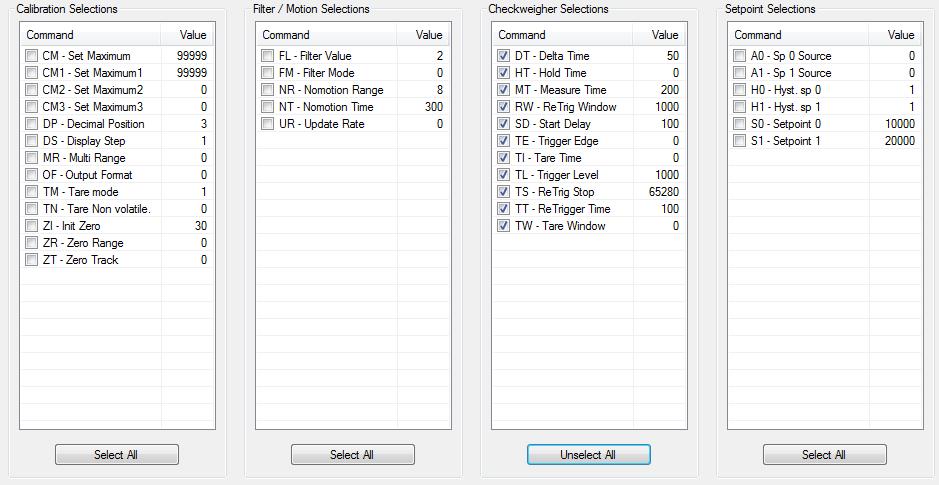 The figure below shows the Command Selection Views