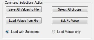 9.3 Command Selection Action From the Command Selections Action group, functions for taking action of the command parameter values from the Command Selection Views can be accessed. 9.3.1 Save All