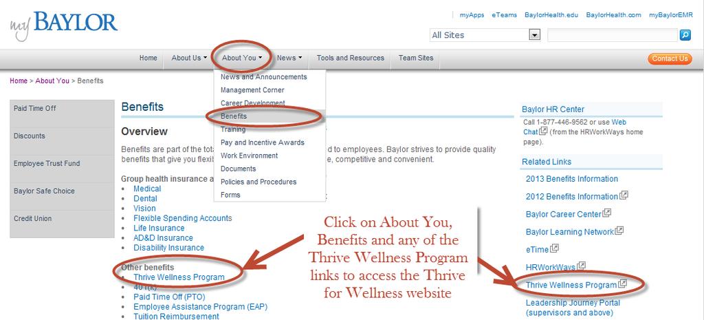14. AFTER your initial registration within the Thrive for Wellness website you will then be able to use the Single-Sign On feature.