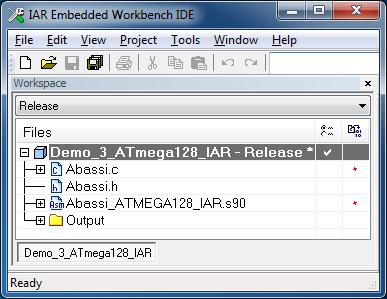 2 Target Set-up Very little is needed to configure the IAR Embedded Workbench development environment to use the Abassi RTOS in an application. All there is to do is to add the files Abassi.