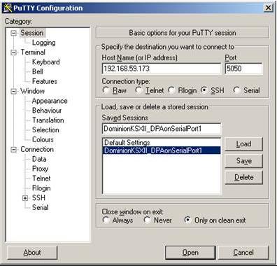 Chapter 8: Device Management Once you have created the direct port access, it can be connected in a client application such as PuTTY.