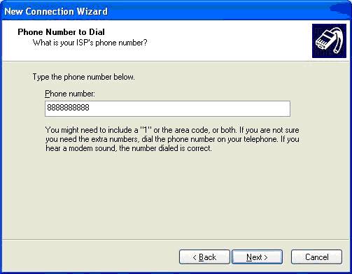 Chapter 14: Modem Configuration 7. Type the phone number for the connection in the Phone number field and click Next. 8.