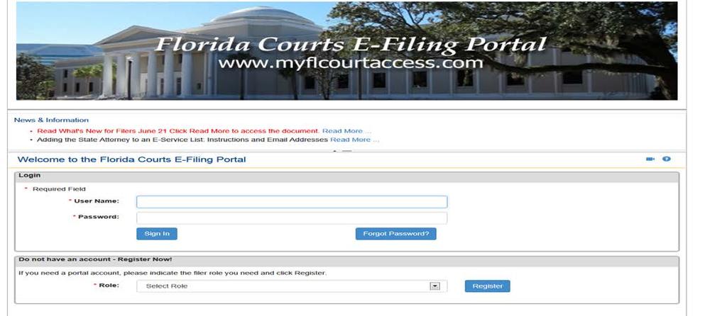 How To efile Criminal Pleadings/Documents: Log onto the eportal at www.myflcourtaccess.