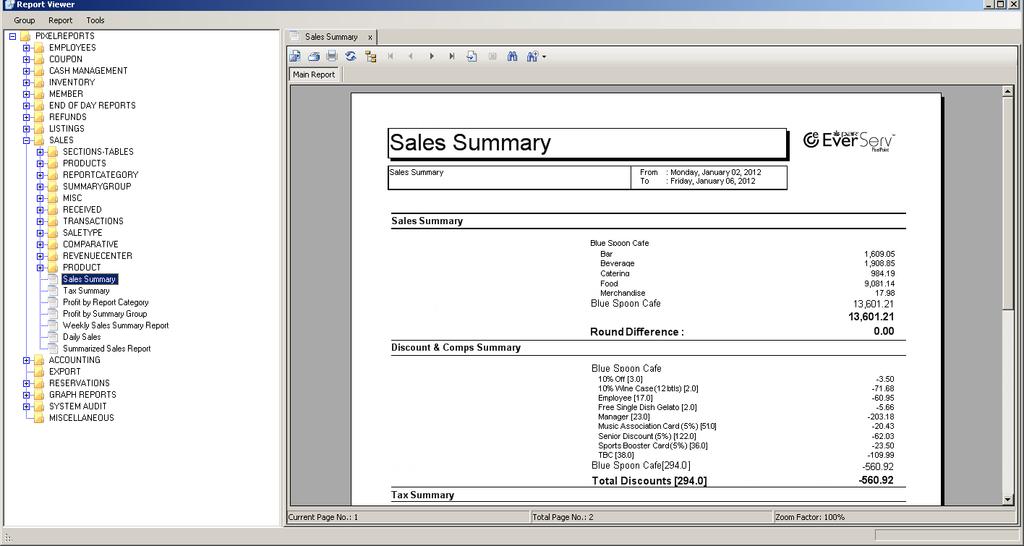 Overview Report Viewer is used primarily to generate sales and operational reports.